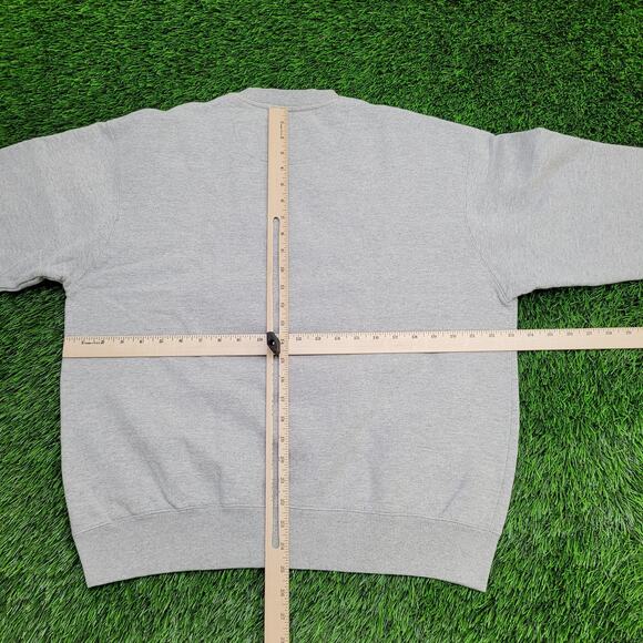 Champion C-Logo Sweatshirt Large 23x25 Baggy Cropped Gray - Picture 4 of 12
